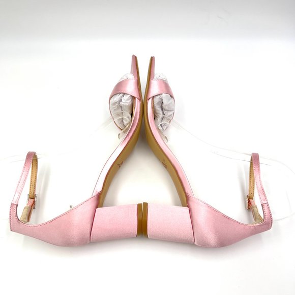 Jewel Badgley Mischka‎ Womens Reese Pink Satin Dress Sandals Heels Shoes 7M - Picture 8 of 13
